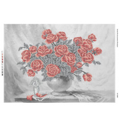 Натюрморт ” Розы в вазе”(част. выш.) ([БС 2062])